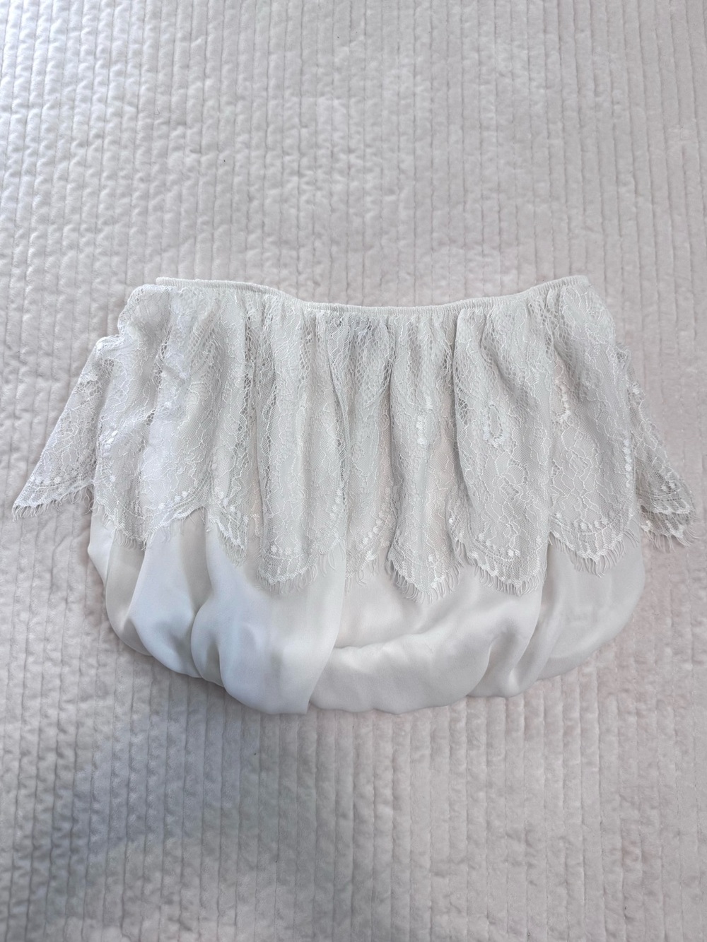 Soprano White Lace Off-Shoulder Tank Top | Tube-top